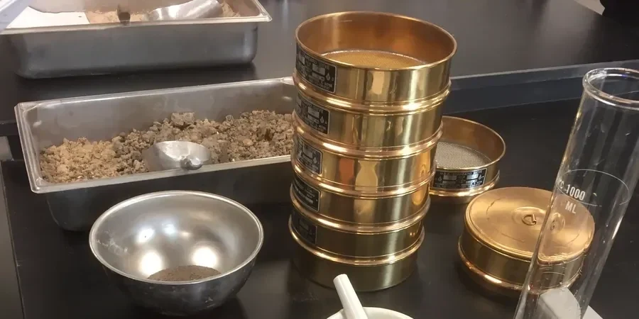 Illustrative image of Grain size analysis (sieve + hydrometer) in Pasadena California